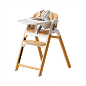 Shop Momcozy DinerPal Wooden High Chair, Natural Wood, without Cushion at GoodBuy Gear