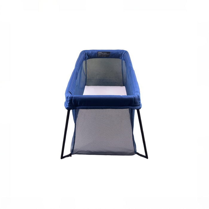 Shop BabyBjorn Travel Crib Light Bundle with Fitted Sheet, Great Blue at GoodBuy Gear