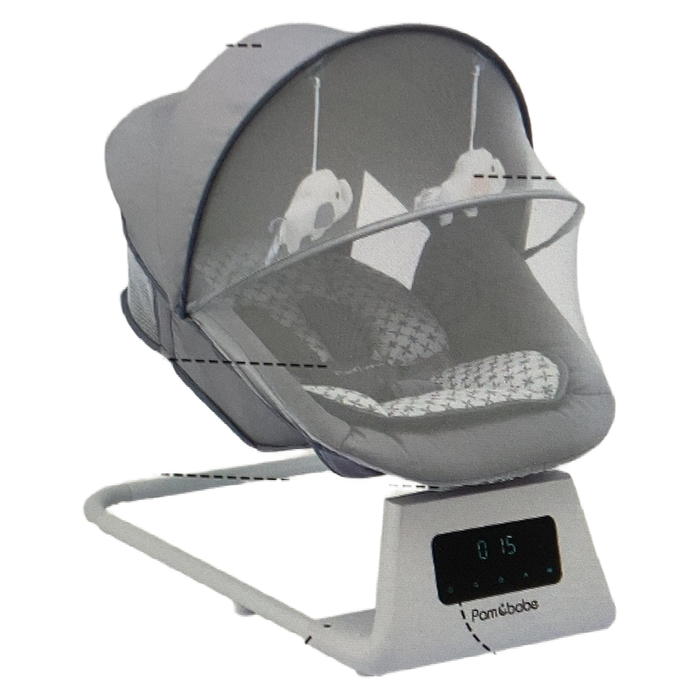 Shop Pamo Babe Baby Swing with 5 Speeds, Grey at GoodBuy Gear