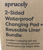 Shop Sprucely 2-Sided Waterproof Changing Pad + Reusable Liner, White at GoodBuy Gear