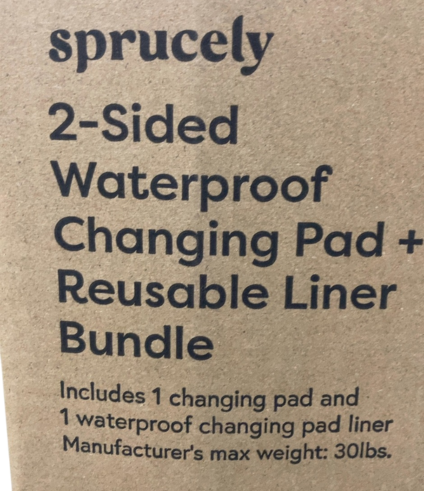 Shop Sprucely 2-Sided Waterproof Changing Pad + Reusable Liner, White at GoodBuy Gear