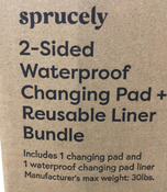 Shop Sprucely 2-Sided Waterproof Changing Pad + Reusable Liner, White at GoodBuy Gear