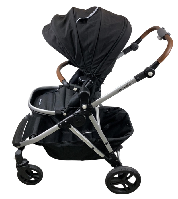 Shop Mockingbird Single to Double 2.0 Stroller, 2025, Black, Silver With Penny Leather, Windowpane at GoodBuy Gear