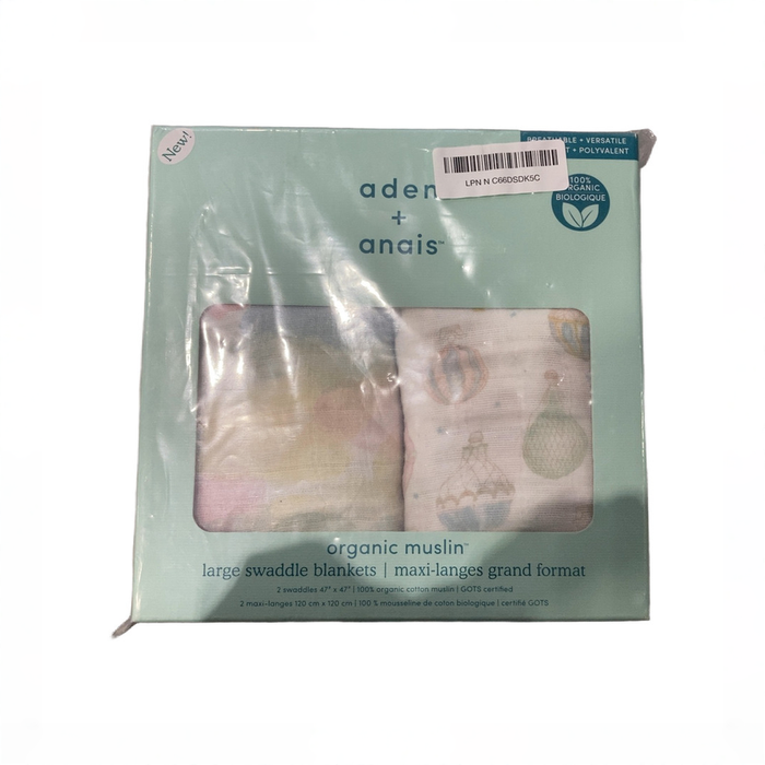Shop Aden + Anais Essentials Cotton Muslin Swaddle (2 Pack), above the clouds at GoodBuy Gear