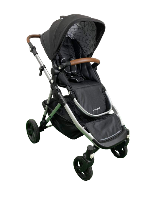 used Mockingbird Single to Double 2.0 Stroller, 2023, Silver with Penny Leather, Windowpane, Black