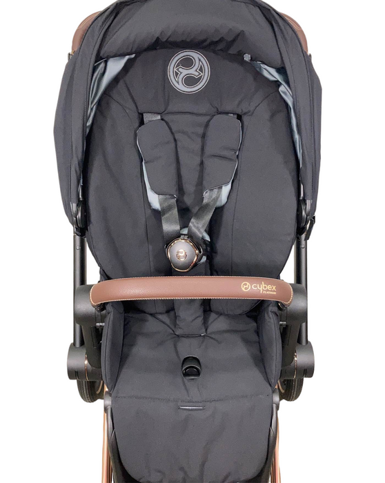 Cybex e-Priam2 Stroller, 2022, Rose Gold, Deep Black