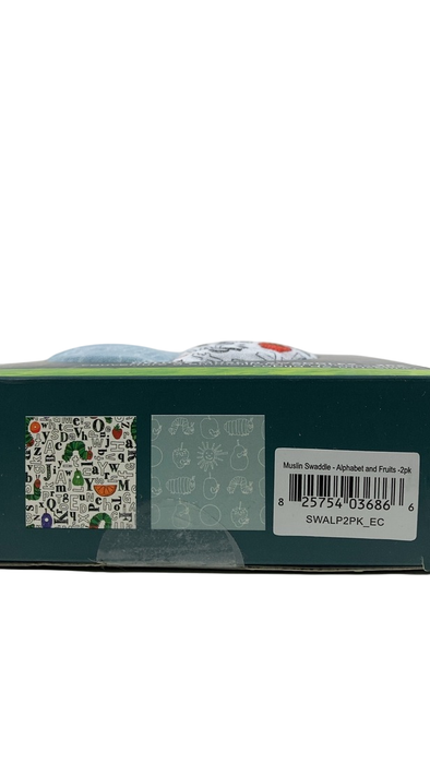 Shop Loulou Lollipop Muslin Swaddle 2 Pack, Eric Carle Alphabet And Fruits at GoodBuy Gear