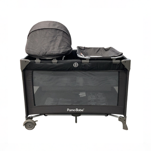 Shop Pamo Babe Magic Fold One-Step Baby Playard with Bassinet & Changing Table, Black at GoodBuy Gear