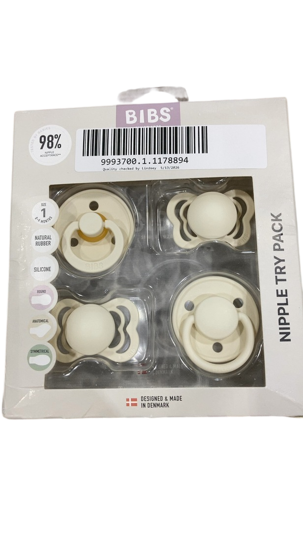 BIBS Try-it Pacifier Collection, White - Open Box — GoodBuy Gear