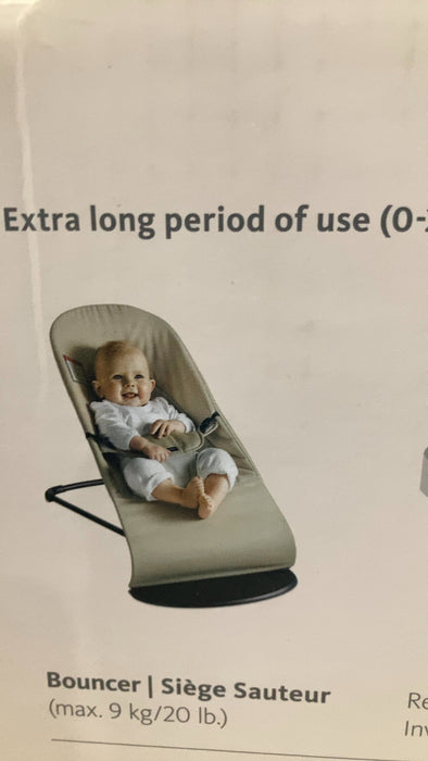 BabyBjorn Bouncer Balance, Black Frame, Khaki/Beige