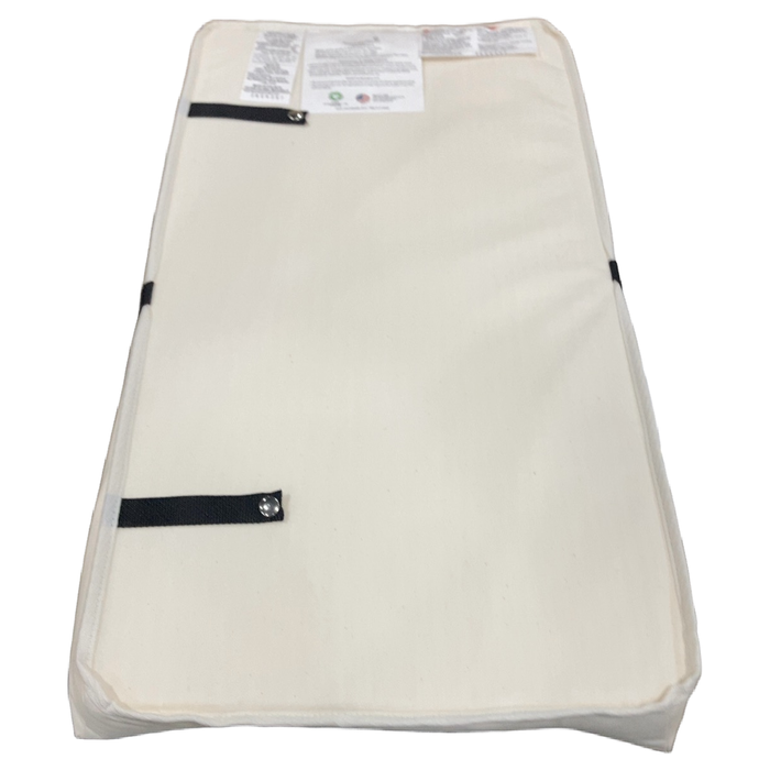 Shop Naturepedic Organic Cotton Changing Pad 2 Sided Contoured, Natural w/black straps at GoodBuy Gear