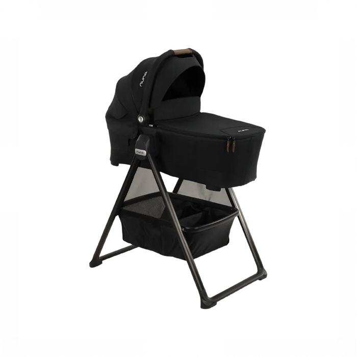 Shop Nuna SWIV & TRIV Series Bassinet + Stand, Caviar at GoodBuy Gear