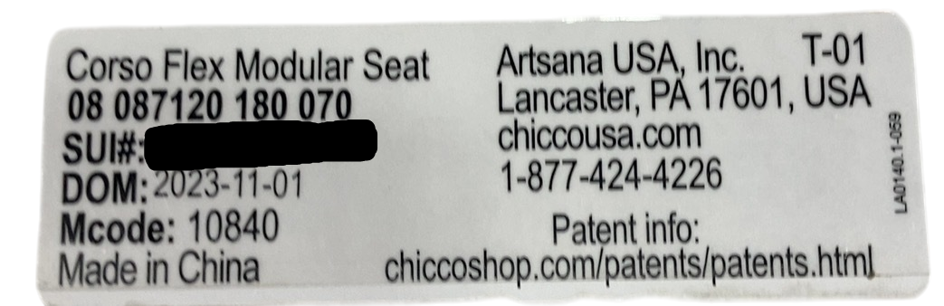 Shop Chicco Corso Flex Modular Seat, Legend at GoodBuy Gear