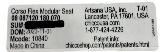 Shop Chicco Corso Flex Modular Seat, Legend at GoodBuy Gear