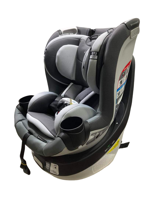 used Evenflo Gold Revolve 360 Slim 2-in-1 Rotational Car Seat With SensorSafe, Pearl Gray, 2023