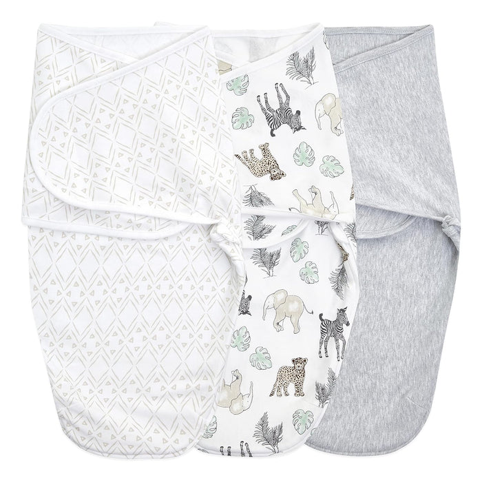 Aden + Anais Essentials Easy Wrap Swaddle, 3 Pack, Toile, Small (0-3 Months)