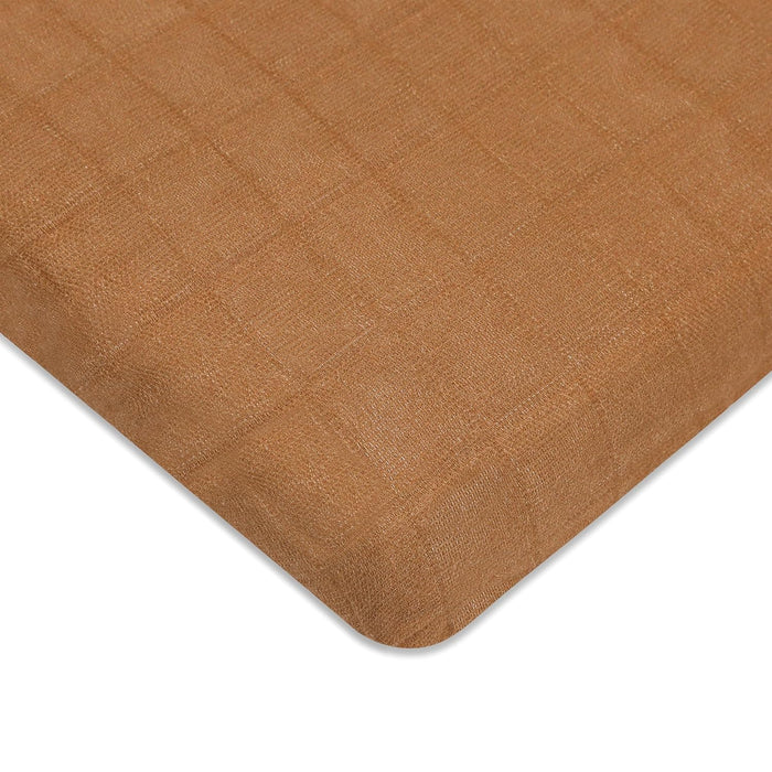 Shop Babyletto Muslin All-Stages Midi Crib Sheet, Burnt Sienna at GoodBuy Gear