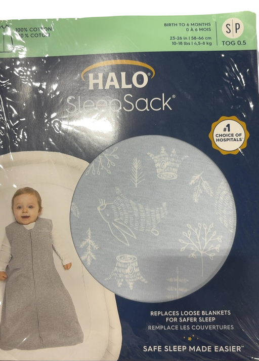Shop Halo Cotton Sleepsack, S, Blue Woodland Etch at GoodBuy Gear
