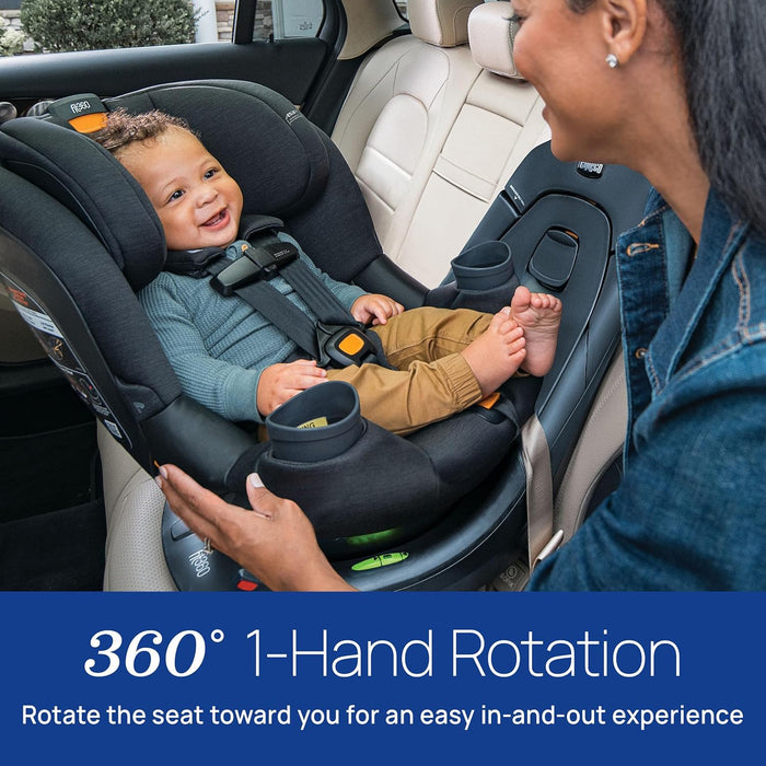 Shop Chicco Fit360 Cleartex Rotating Convertible Car Seat, 2025, Base Model, Carbon/Grey at GoodBuy Gear