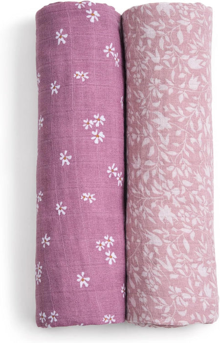 Aden + Anais Large Cotton Muslin Swaddle (2 Pack), Heritage floral