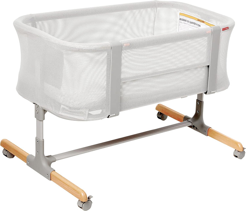Skip Hop Cozy-Up 2-in-1 Bedside Sleeper and Bassinet, Grey