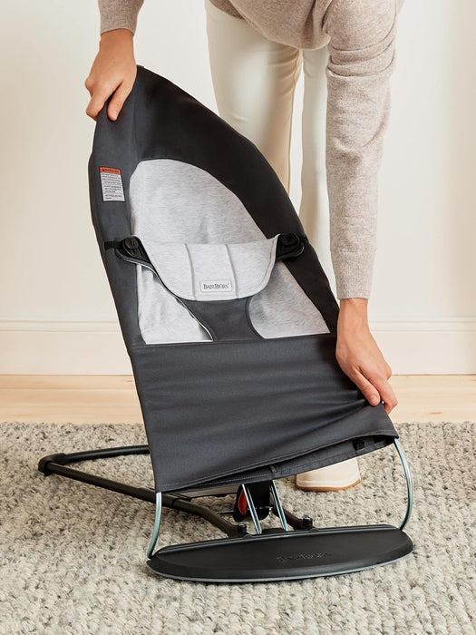 BabyBjorn Bouncer Balance Soft, Black Frame, Dark Gray/Gray