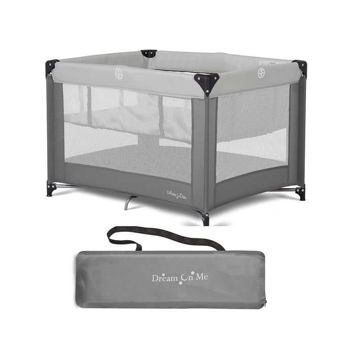Dream On Me Zazzy Portable Playard with Bassinet, Grey