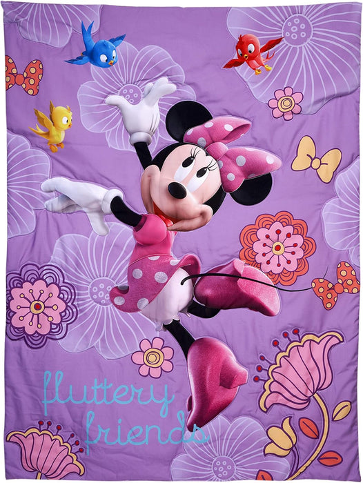 Nojo 4 Piece Toddler Bed Set, Fluttery Friends