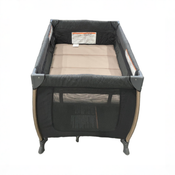 Shop Monbebe Play Yard with Full-Size Rocking Bassinet, Castle Point at GoodBuy Gear