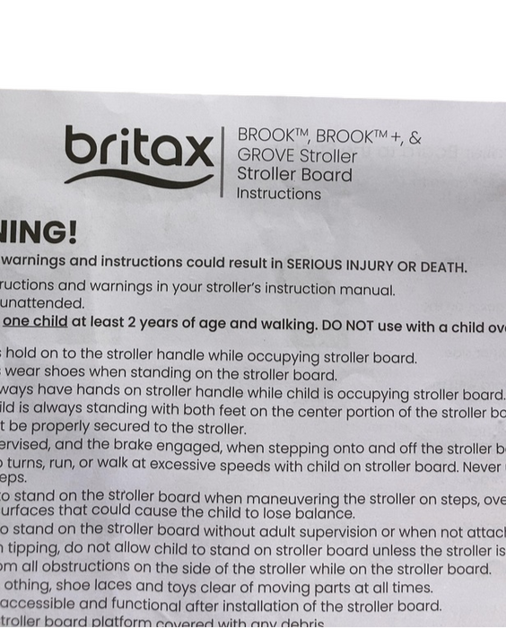 Shop Britax Stroller Board for Brook, Brook+ and Grove Strollers at GoodBuy Gear