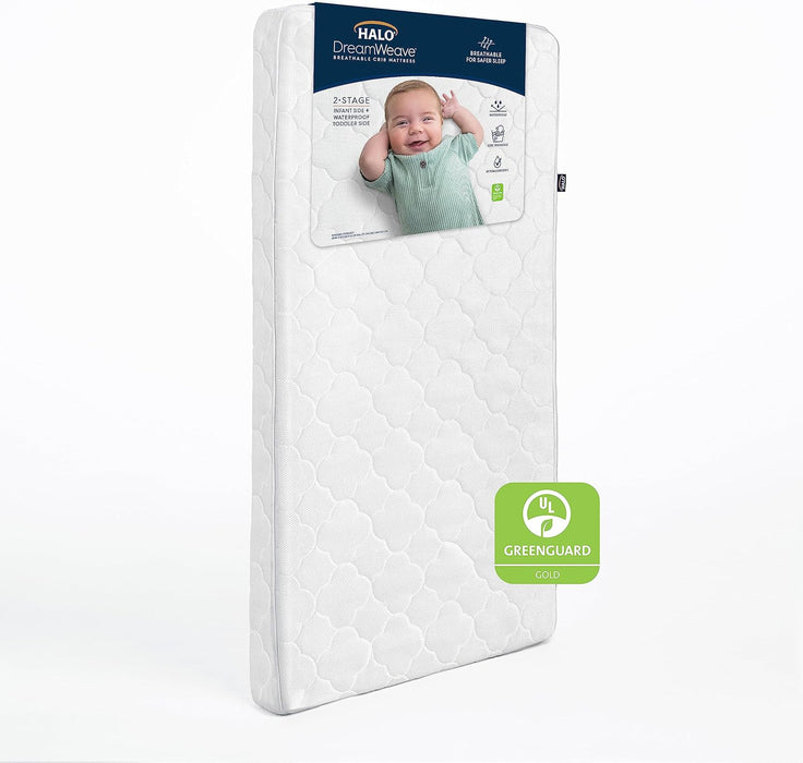 Halo Dreamweave Crib Mattress, White