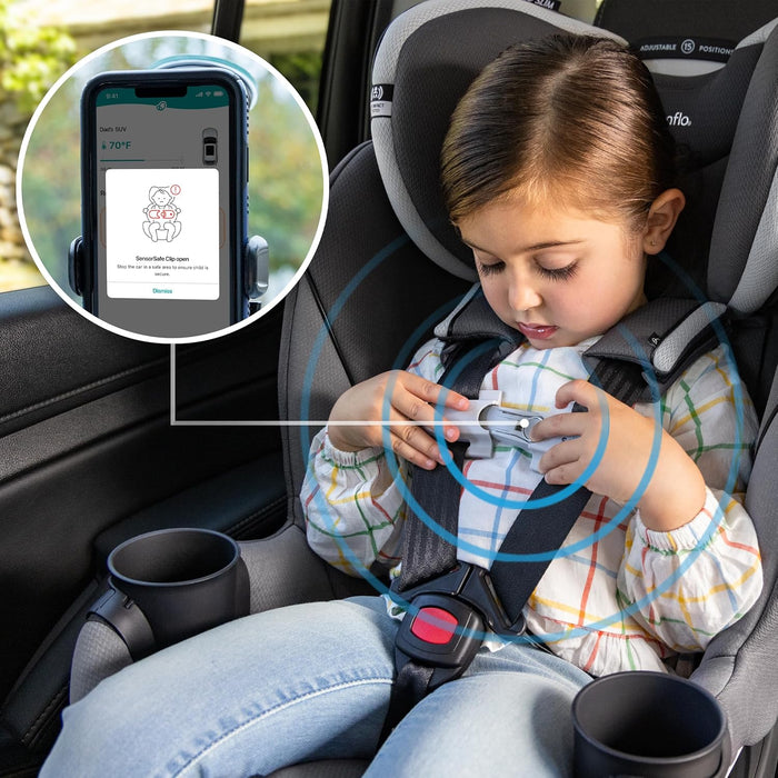 Evenflo Revolve 360 Slim 2-in-1 Rotational Car Seat With SensorSafe, Pearl Gray, 2025