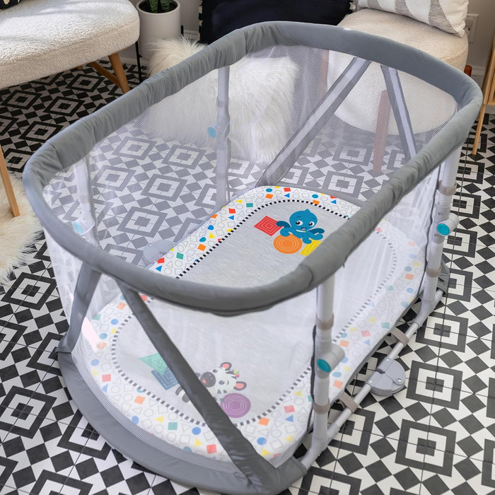 Shop Baby Einstein Kick & Snooze 3-in-1 Foldable Playard, Grey at GoodBuy Gear