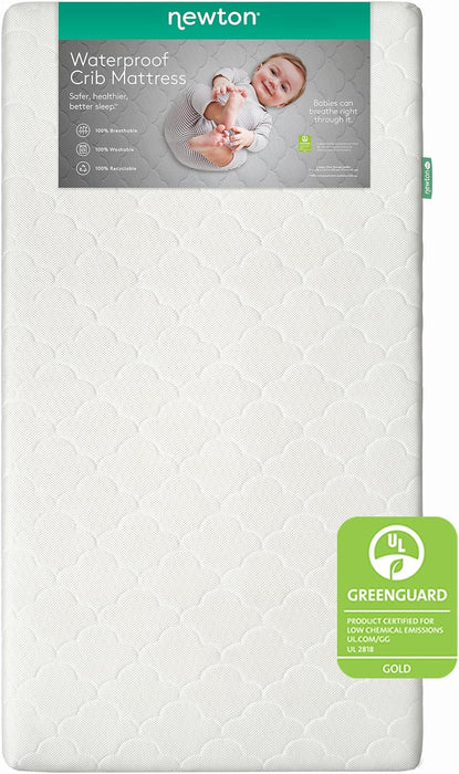 Newton Waterproof Crib And Toddler Mattress, White