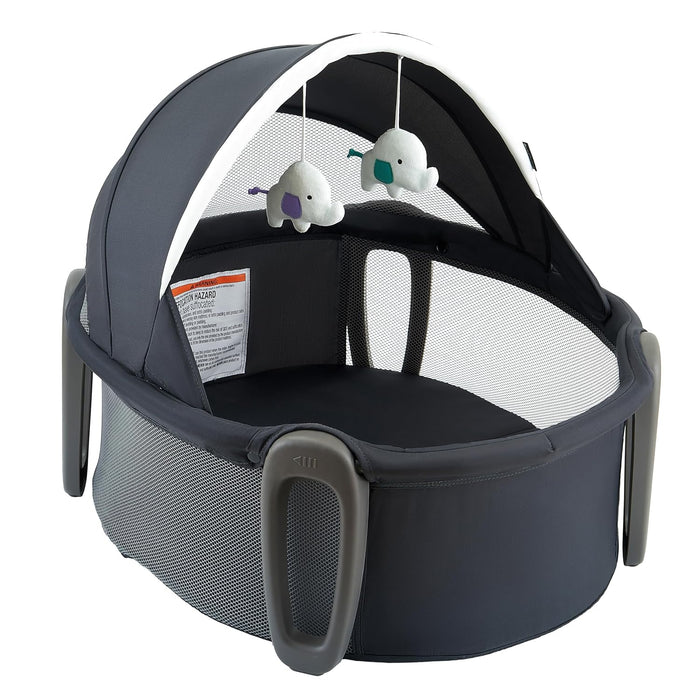 Pamo Babe Portable Bassinet and Play Space Baby Dome, Deep Grey