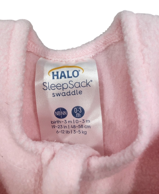 Shop Halo Micro-Fleece Swaddle, Light Pink, Newborn at GoodBuy Gear