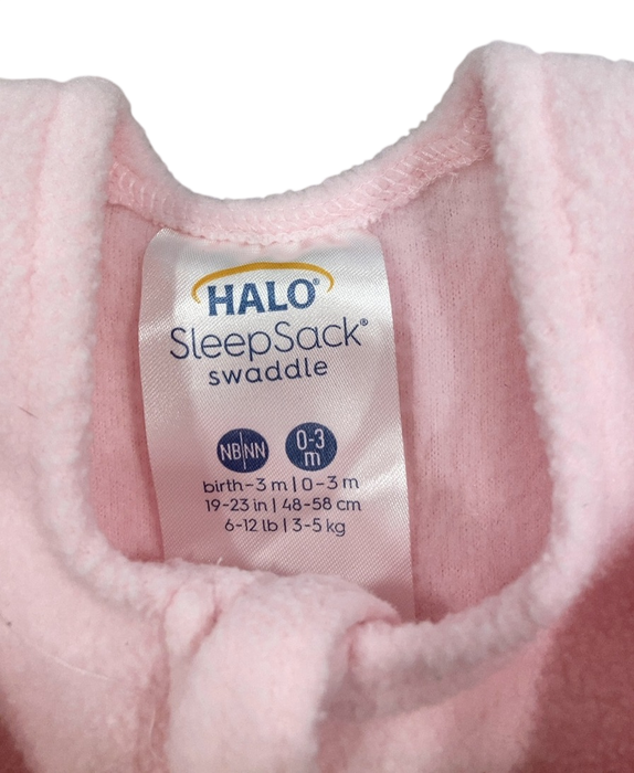 Shop Halo Micro-Fleece Swaddle, Light Pink, Newborn at GoodBuy Gear
