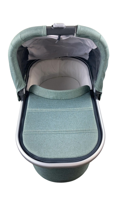 Shop UPPAbaby V2 Bassinet, Emmett (Green Melange) at GoodBuy Gear