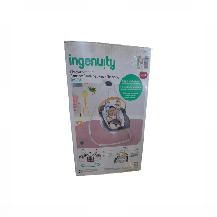 Shop Ingenuity Simple Comfort 2-in-1 Swing Rocker, Chambray at GoodBuy Gear