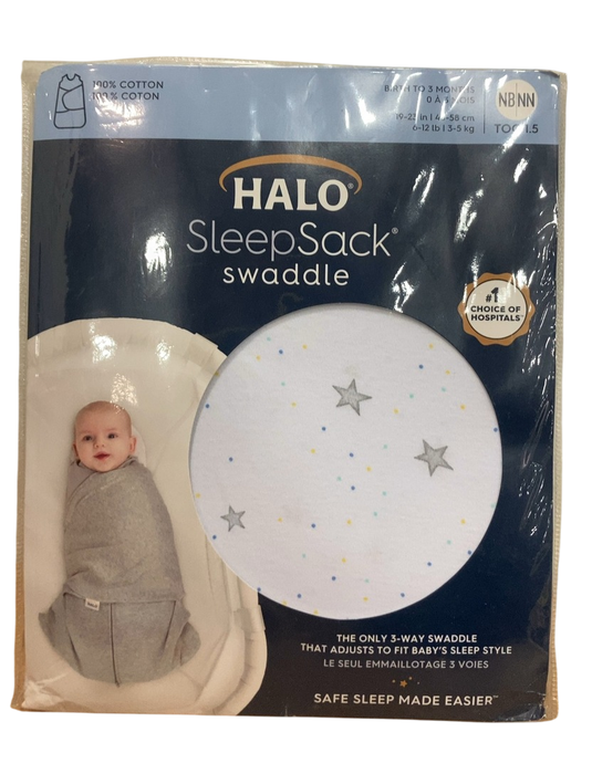 Shop Halo Organic Cotton SleepSack Swaddle, Newborn, Stardust at GoodBuy Gear