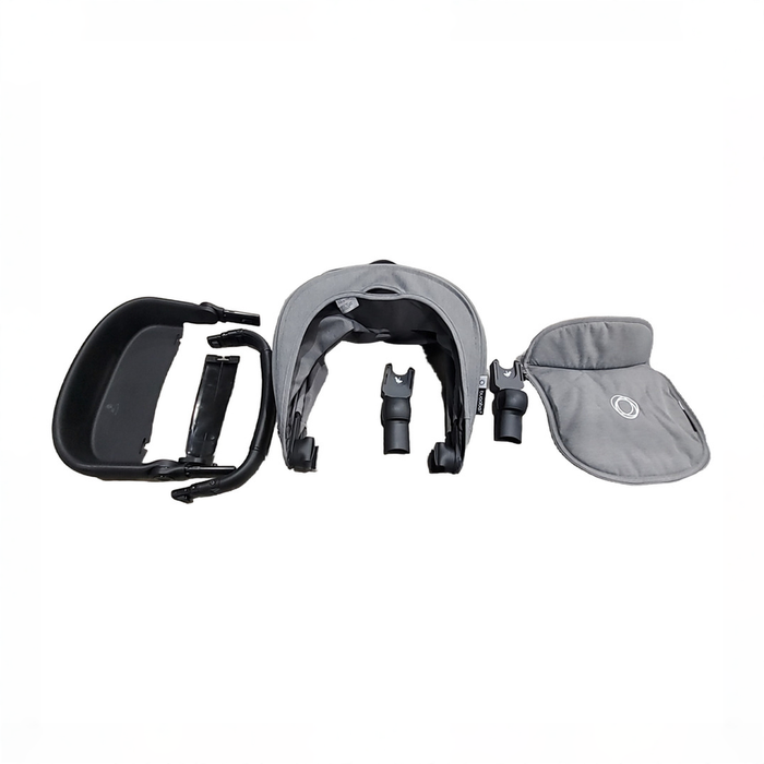 Shop Bugaboo Kangaroo Single To Double Stroller, 2024, Black, Moon Grey, Moon Grey at GoodBuy Gear