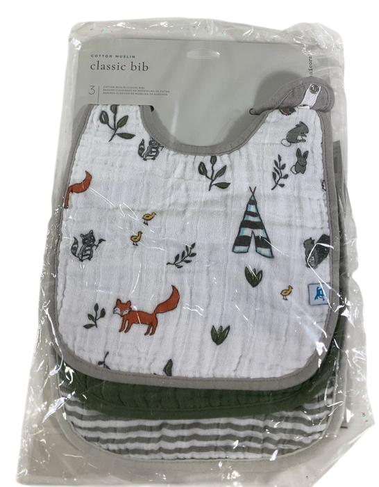 Shop Little Unicorn Cotton Muslin Classic Bib (3 Pack), Forest Friends 2 at GoodBuy Gear