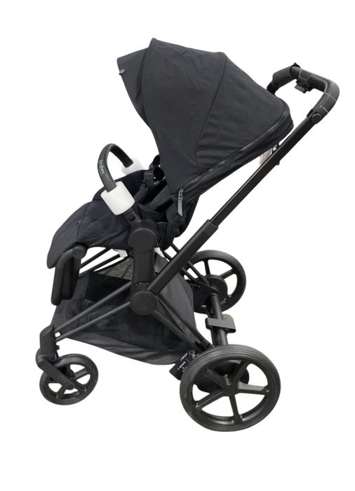 Shop Cybex E-PRIAM Electric Stroller, 2023, Deep Black, Matte Black, with Battery at GoodBuy Gear