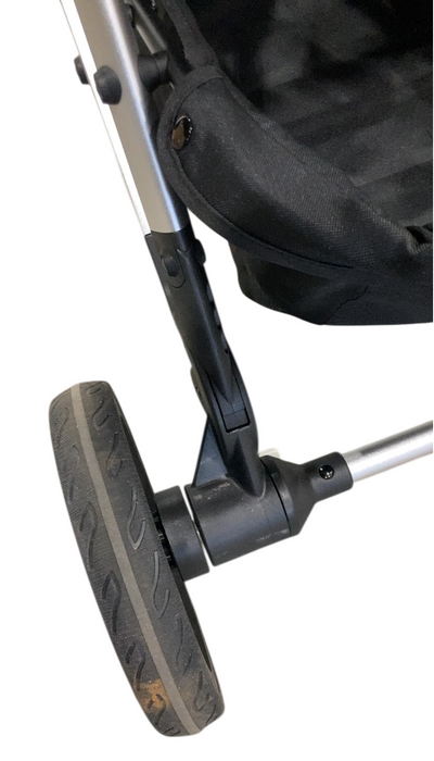 Shop Mockingbird Single 2.0 Stroller, 2025, Sage, Silver With Black Leather, Windowpane at GoodBuy Gear