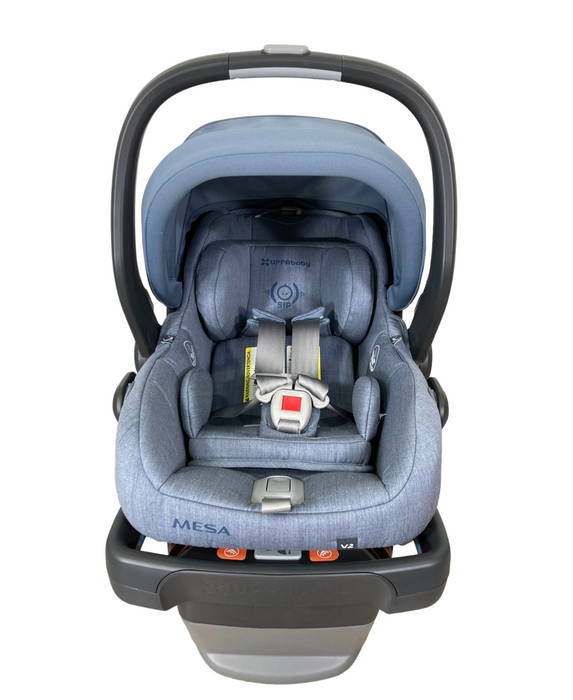 UPPAbaby MESA V2 Infant Car Seat, 2023, Gregory (Blue Melange Merino Wool)