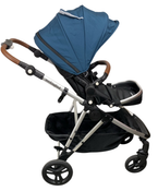 Shop Mockingbird Single to Double 2.0 Stroller, 2024, Sea, Silver With Penny Leather, Watercolor Drops at GoodBuy Gear