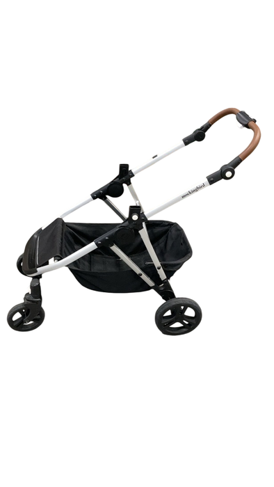 Shop Mockingbird 2.0 Single to Double Stroller Frame, 2024, Silver With Penny Leather at GoodBuy Gear