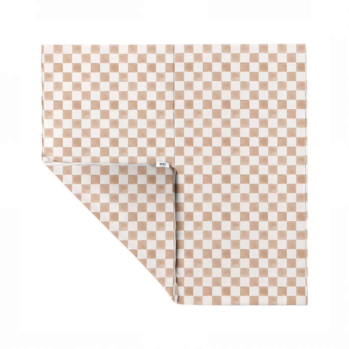 Shop Toki Kids Vegan Leather Mat Standard, Checker Toffee at GoodBuy Gear