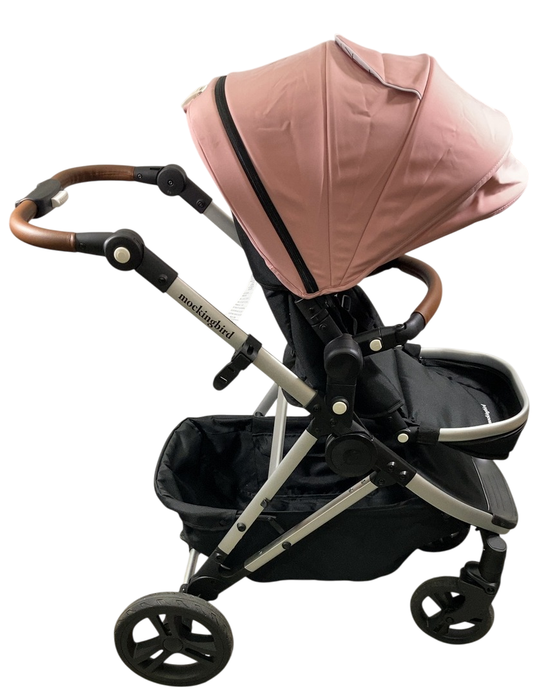 Shop Mockingbird Single 2.0 Stroller, 2024, Bloom, Silver With Penny Leather, Windowpane at GoodBuy Gear