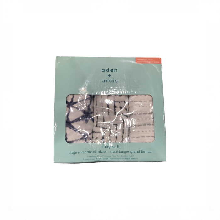 Shop Aden + Anais Silky Soft Swaddles (3 Pack), Pebble Shibori at GoodBuy Gear